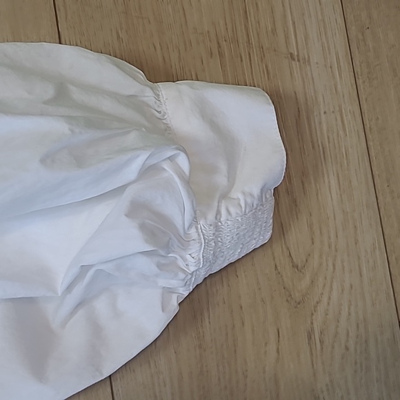 Madewell Embroidered Poplin Balloon Sleeve Top Blouse Cotton White Medium - Picture 4 of 9